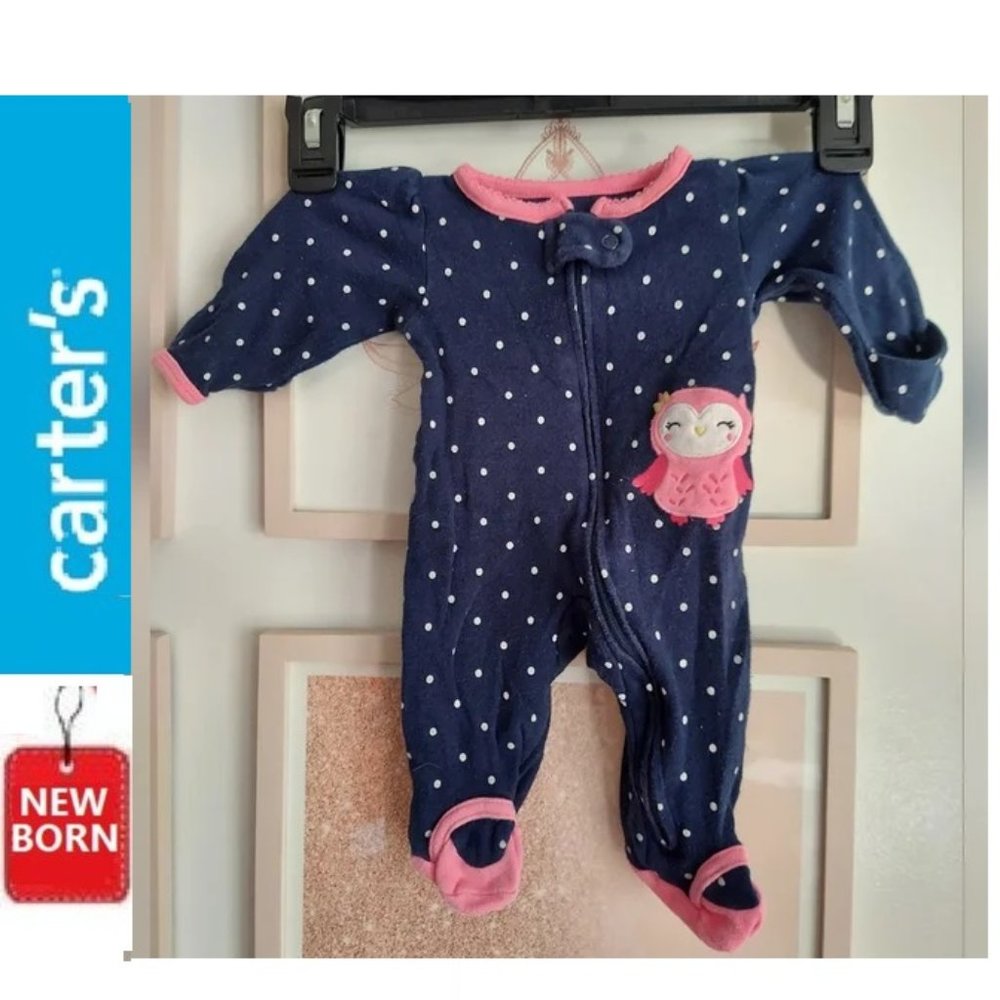 🎁 10/$25 -Carter's newborn owl sleeper with ballet slipper feet